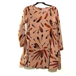 Feather sweater dress